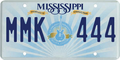 MS license plate MMK444
