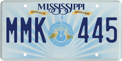 MS license plate MMK445
