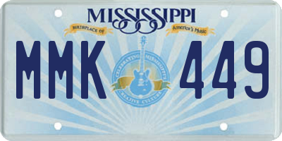 MS license plate MMK449