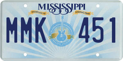 MS license plate MMK451