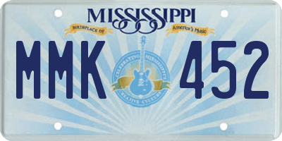 MS license plate MMK452