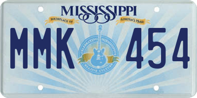MS license plate MMK454