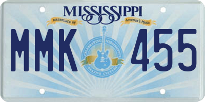 MS license plate MMK455