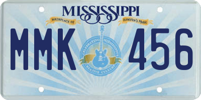 MS license plate MMK456