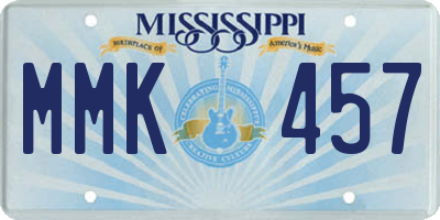 MS license plate MMK457