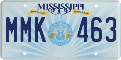 MS license plate MMK463