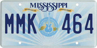 MS license plate MMK464