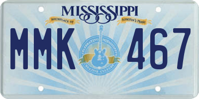MS license plate MMK467