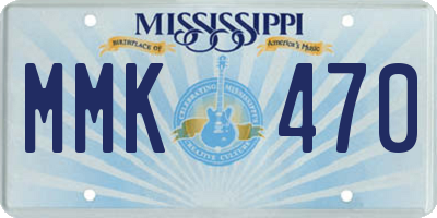 MS license plate MMK470
