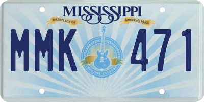 MS license plate MMK471