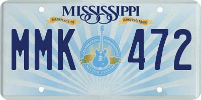 MS license plate MMK472