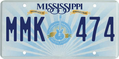 MS license plate MMK474