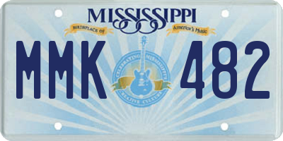 MS license plate MMK482