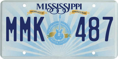 MS license plate MMK487