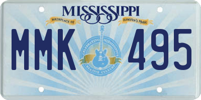 MS license plate MMK495