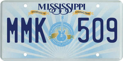 MS license plate MMK509