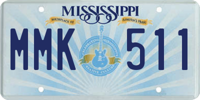 MS license plate MMK511