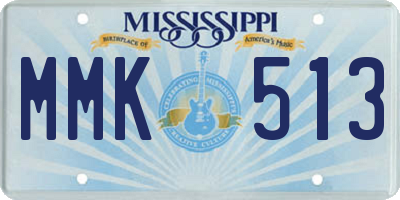 MS license plate MMK513