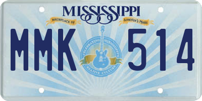 MS license plate MMK514