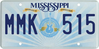 MS license plate MMK515