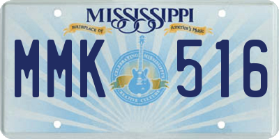 MS license plate MMK516