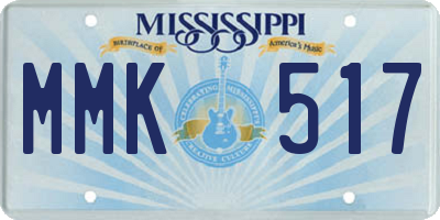 MS license plate MMK517