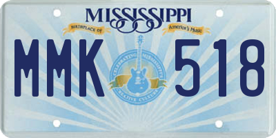 MS license plate MMK518