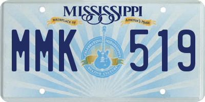 MS license plate MMK519