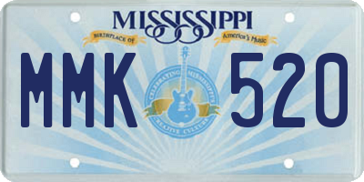 MS license plate MMK520