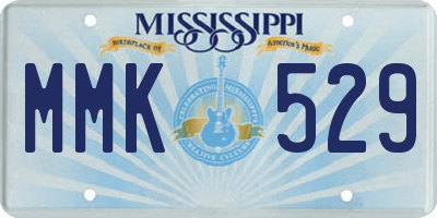 MS license plate MMK529