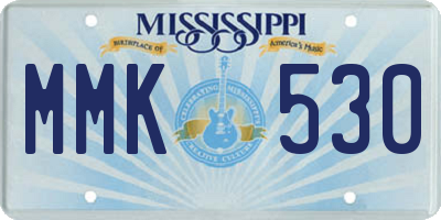 MS license plate MMK530