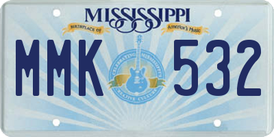 MS license plate MMK532