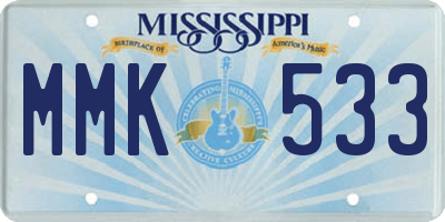MS license plate MMK533