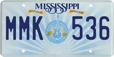 MS license plate MMK536