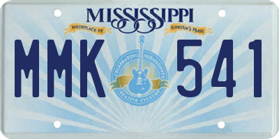 MS license plate MMK541