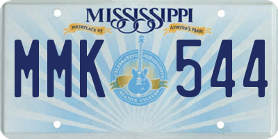 MS license plate MMK544