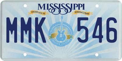 MS license plate MMK546