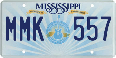 MS license plate MMK557