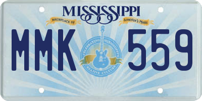 MS license plate MMK559
