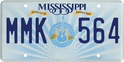 MS license plate MMK564