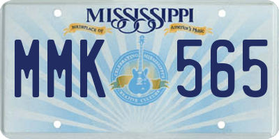 MS license plate MMK565