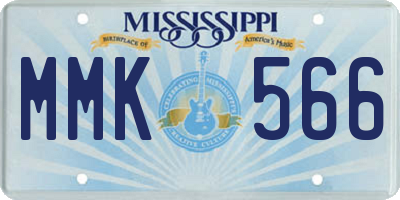 MS license plate MMK566