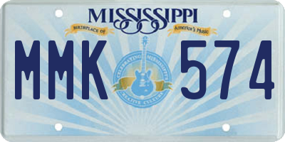 MS license plate MMK574