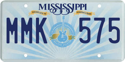 MS license plate MMK575