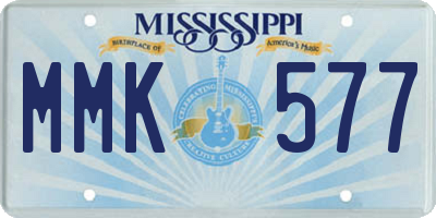 MS license plate MMK577