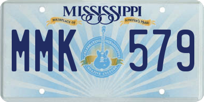 MS license plate MMK579