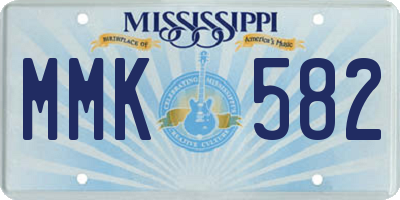 MS license plate MMK582