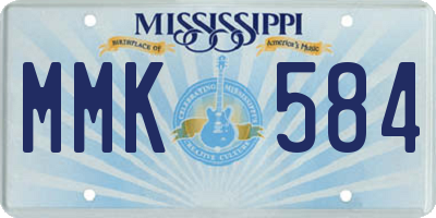 MS license plate MMK584