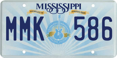 MS license plate MMK586