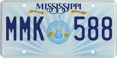 MS license plate MMK588